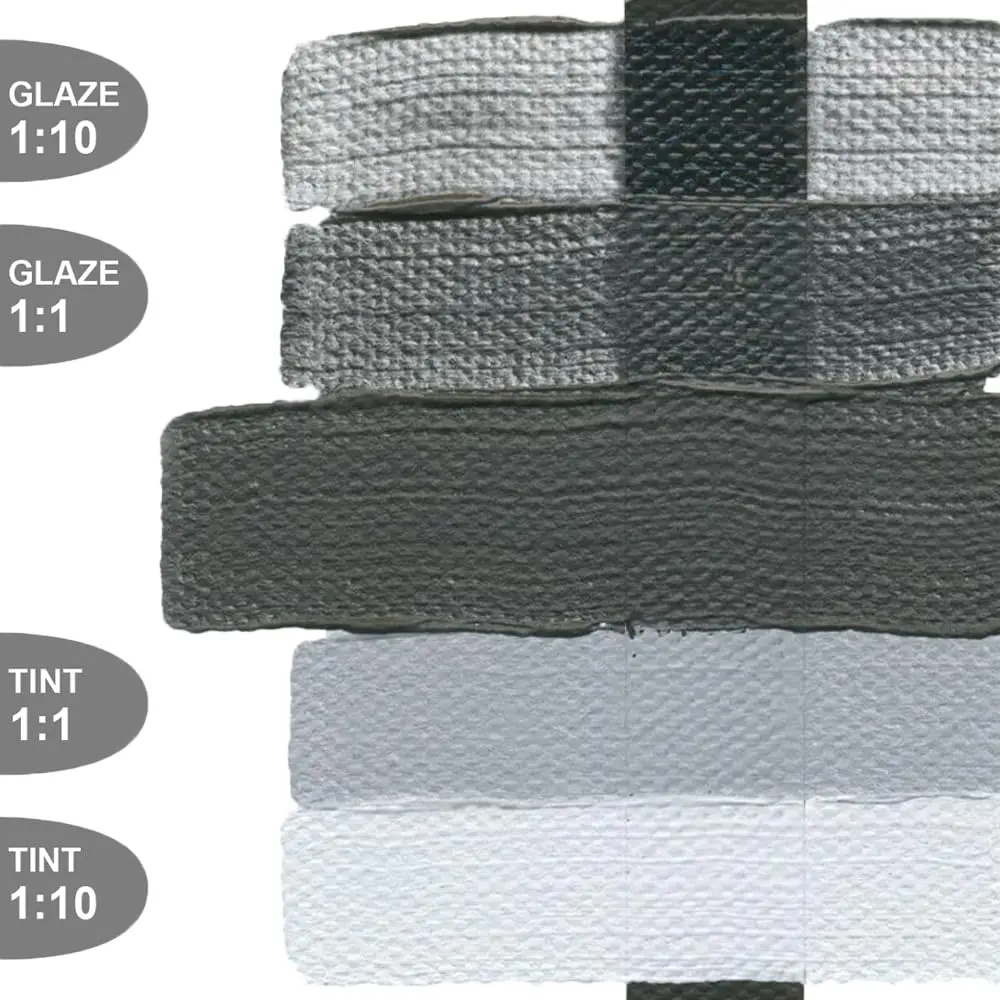GOLDEN Heavy Body Acrylics, Graphite Gray, 2 fl. oz. Tube | Thick, smooth, pigment-rich artist paint - view 4