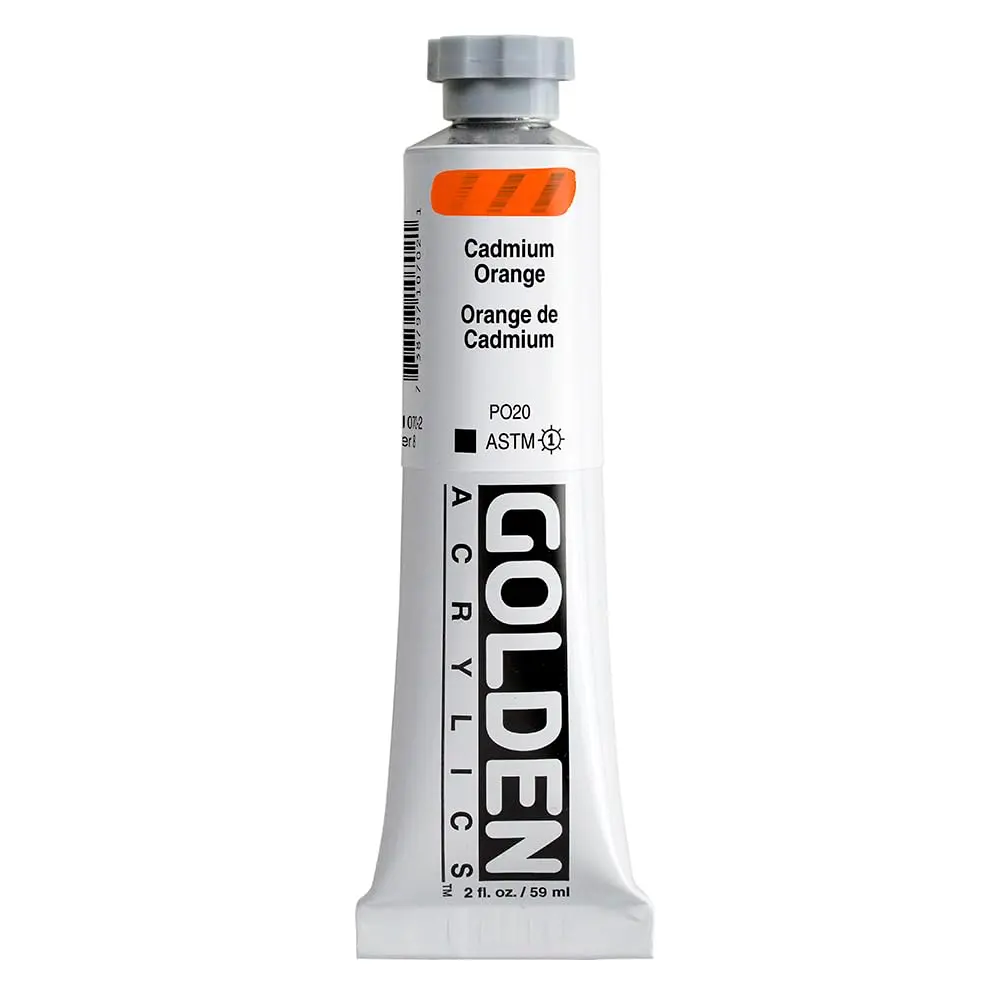 GOLDEN Heavy Body Acrylic Paint Cadmium Orange 59ml (2 fl. oz.) | ASTM Lightfastness I Opaque - main product image