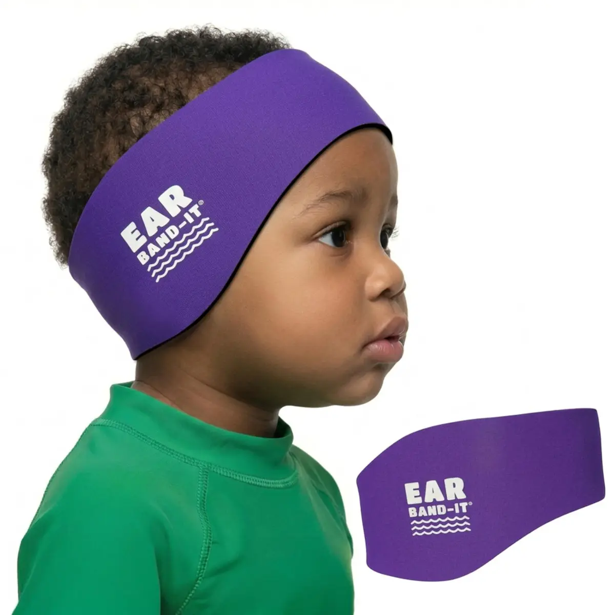 Ear Band-It Original Swimming Headband Purple Large | Doctor-Invented Ear Protection for Water Sports & Sensory Support - main product image