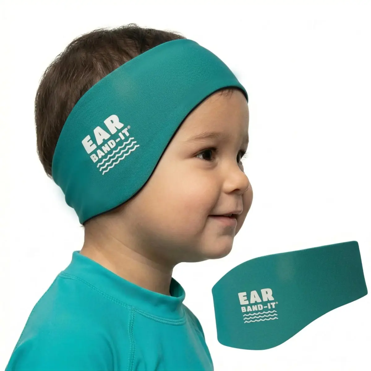 Ear Band-It Original Swimming Headband Teal Large | Doctor-Invented Ear Protection for Kids & Adults - main product image
