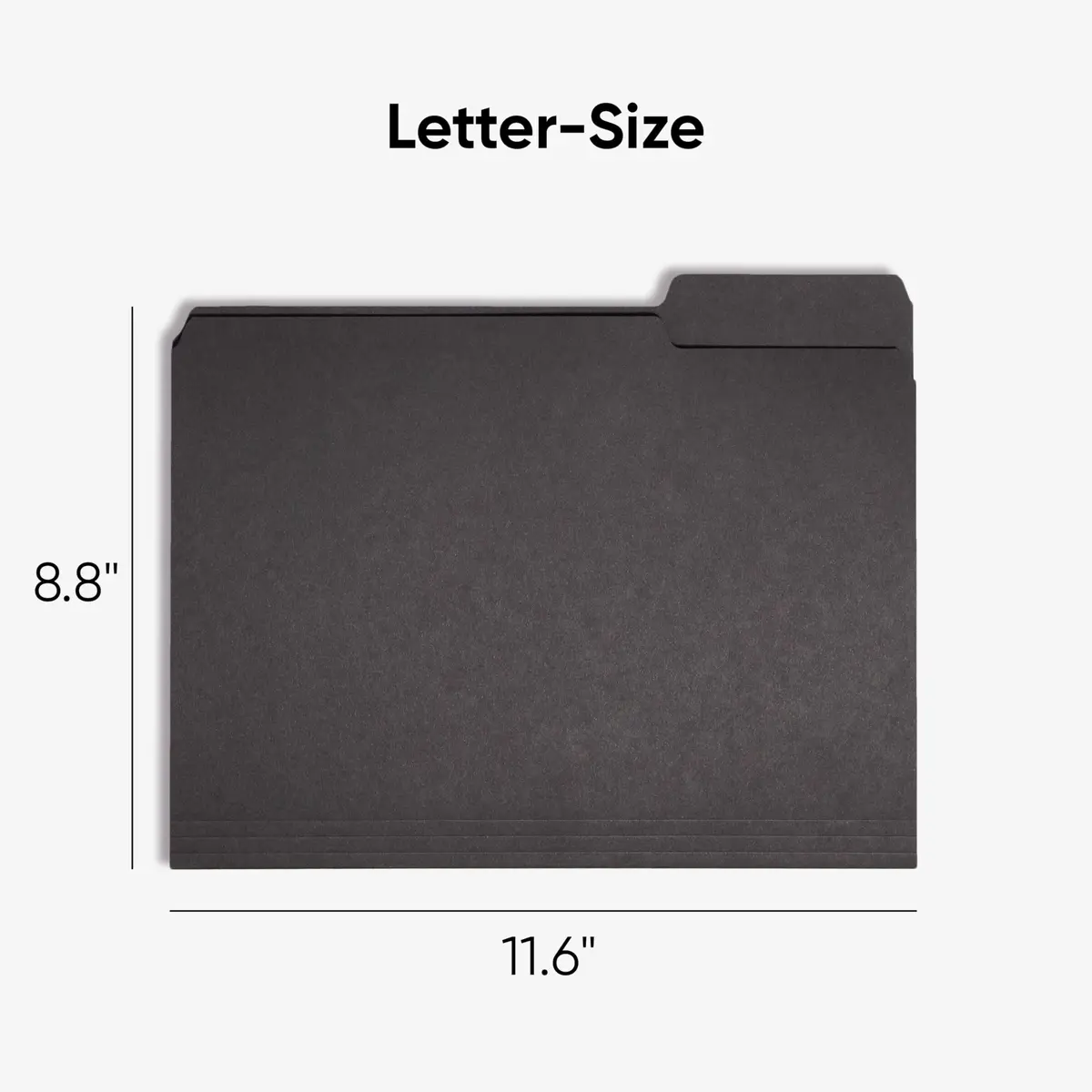 SMEAD Interior File Folder 1/3-Cut Tab Letter Size Black | Expandable, Durable, 100 Pack - view 2