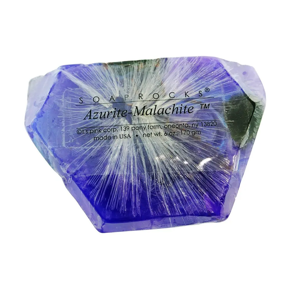 SoapRocks Azurite Malachite 6 oz Mineral Inspired Decorative Bar Soap | Handcrafted Cleansing for Bath & Display - main product image