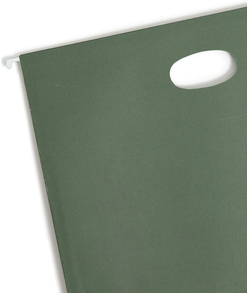 Smead Hanging File Pockets with Full-Height Gusset, 1.75" Expansion, Letter Size, Standard Green, 25 per Box | 11.75" W x 9.25" H - view 6