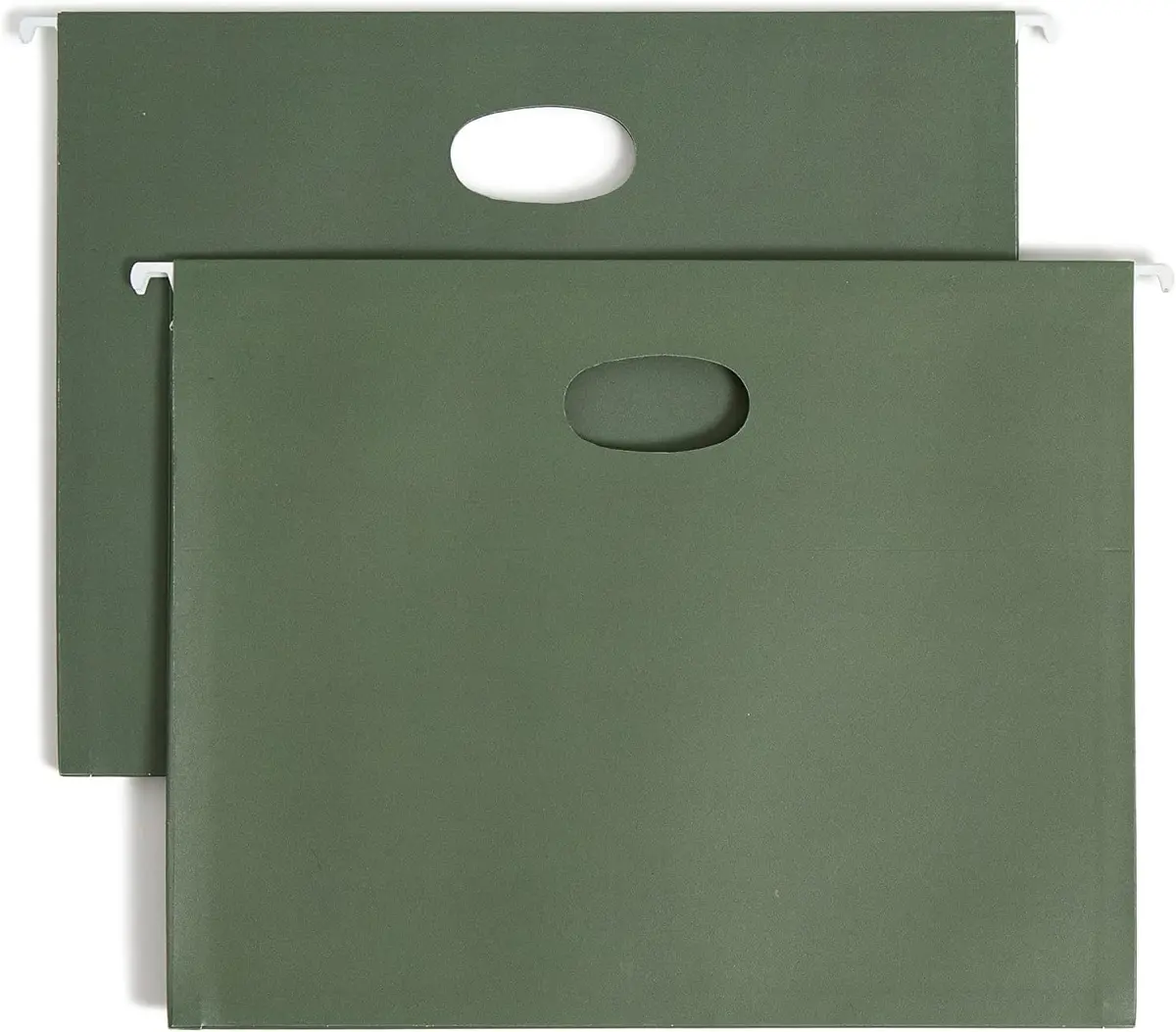 Smead Hanging File Pockets with Full-Height Gusset, 1.75" Expansion, Letter Size, Standard Green, 25 per Box | 11.75" W x 9.25" H - view 2