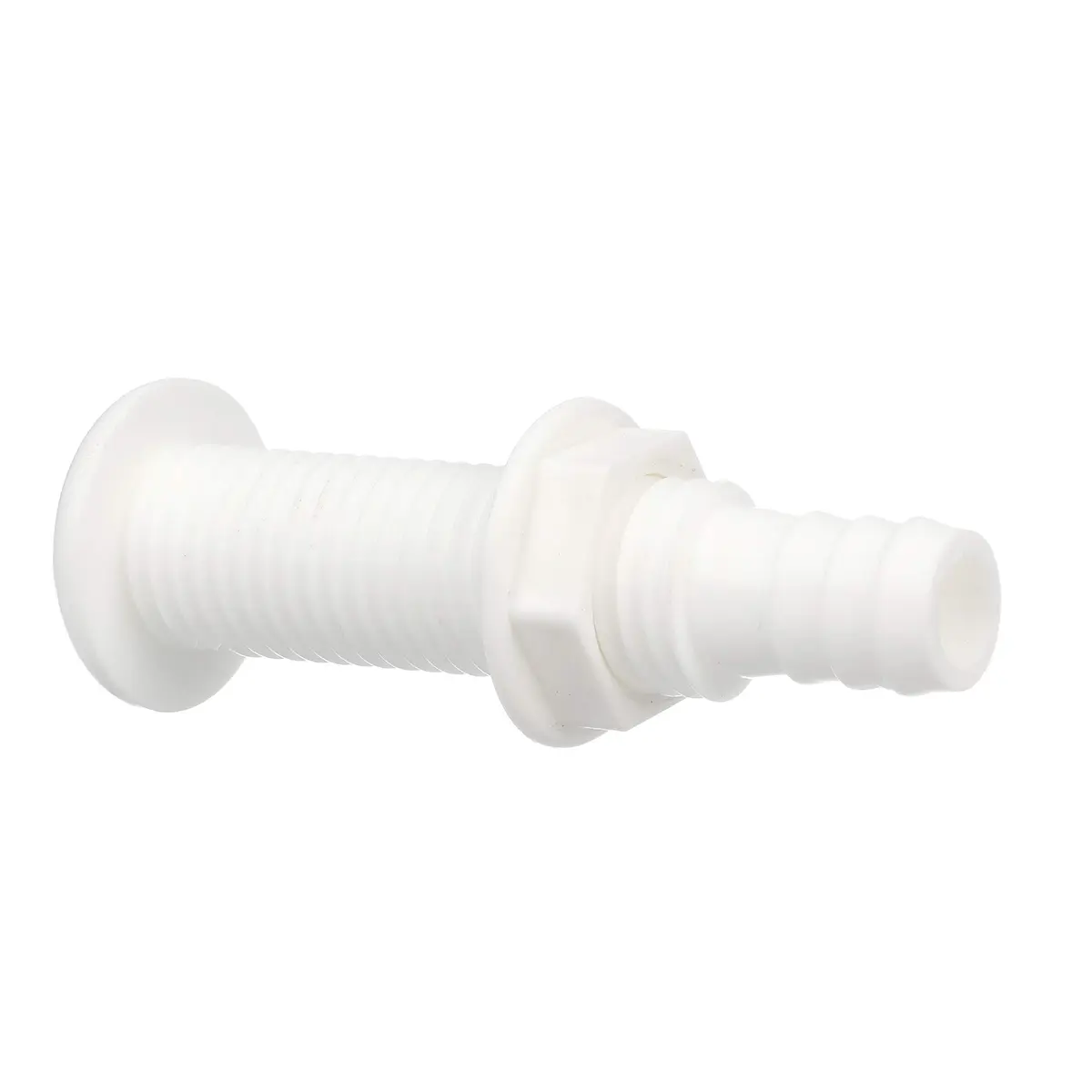Seachoice Polypropylene Extra Long Thru-Hull Connector for 3/4 in. ID Hose, White Finish | Reliable Marine Fitting - view 3
