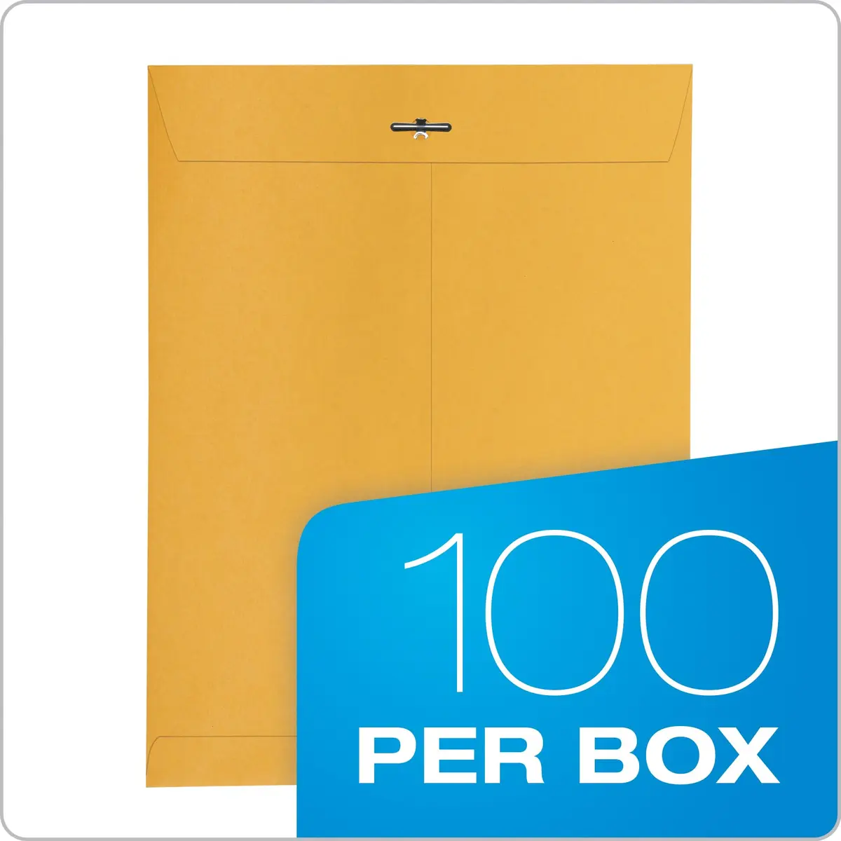 Quality Park 10" x 13" Clasp Envelopes Heavy 32 lb Brown Kraft | Durable Office & Mailing Staple - view 4