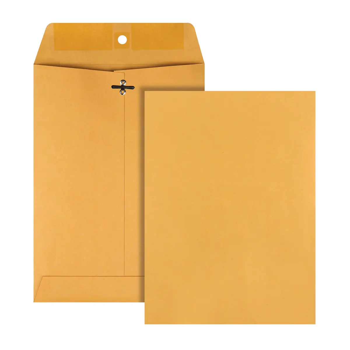 Quality Park 7 x 10 Clasp Envelopes | Moisture-Activated Gummed Flap, Heavy Kraft Paper, 100/Box - main product image