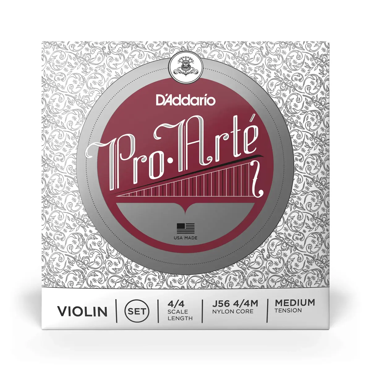 D'Addario J56 Pro-Arte Nylon Violin Strings Medium Tension 4/4 Scale | Warm Mellow Tone - view 2