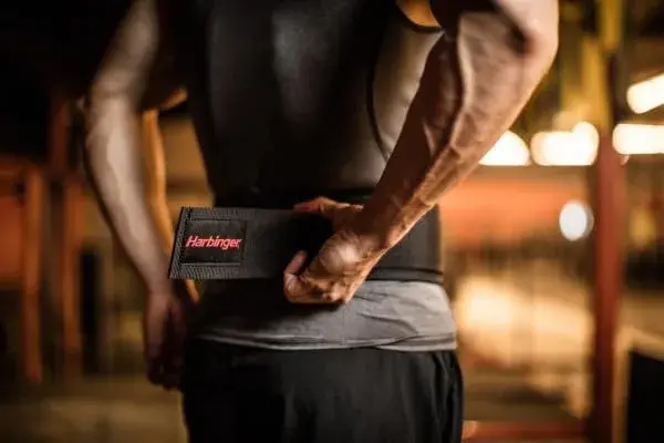 Harbinger 4-Inch Nylon Weightlifting Belt, Small, Black | Supports 24-29 Inch Waist - view 3