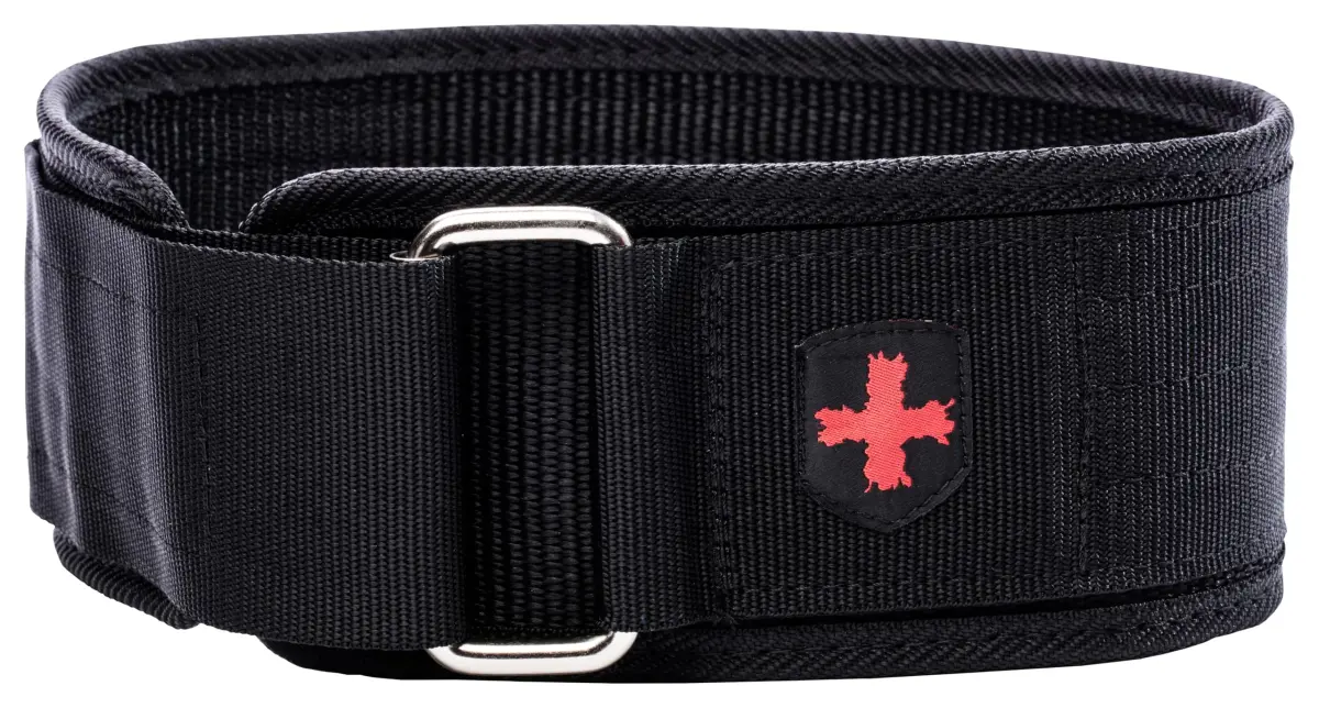 Harbinger 4-Inch Nylon Weightlifting Belt Medium Black | Supports 29-33 Inch Waist - main product image
