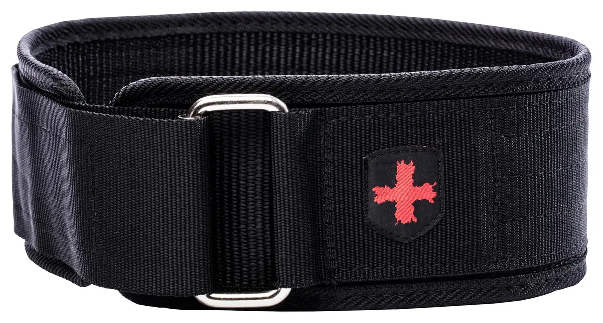 Harbinger 4-Inch Nylon Weightlifting Belt, Large, Black | Supports 33-37 Inch Waist for Heavier Lifts - main product image