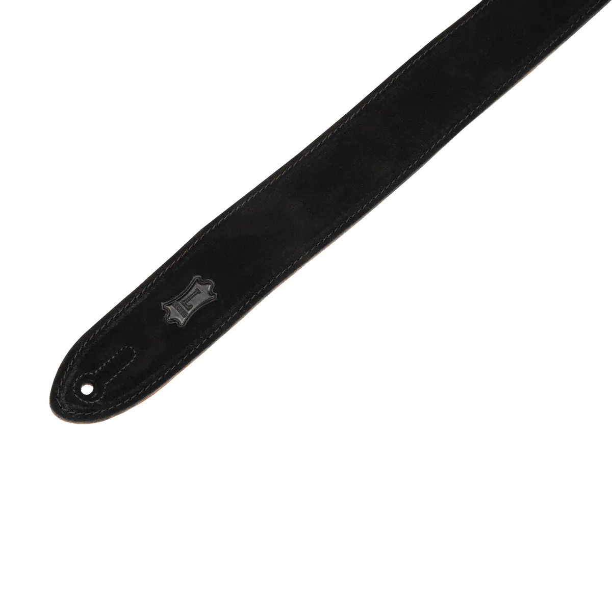 Levy's Leathers Simply Suede Series 2" Guitar Strap with Loop and Ladder Height Adjustment, Black (MS12-BLK) | Adjustable Suede Guitar Strap for Comfort & Style - view 2