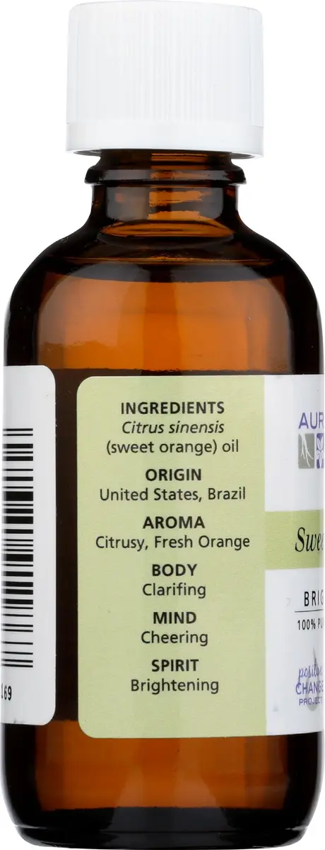 Aura Cacia Cheering Sweet Orange Essential Oil 2 Fl Oz | Uplifting Citrus Aroma for Mood & Diffusing - view 6