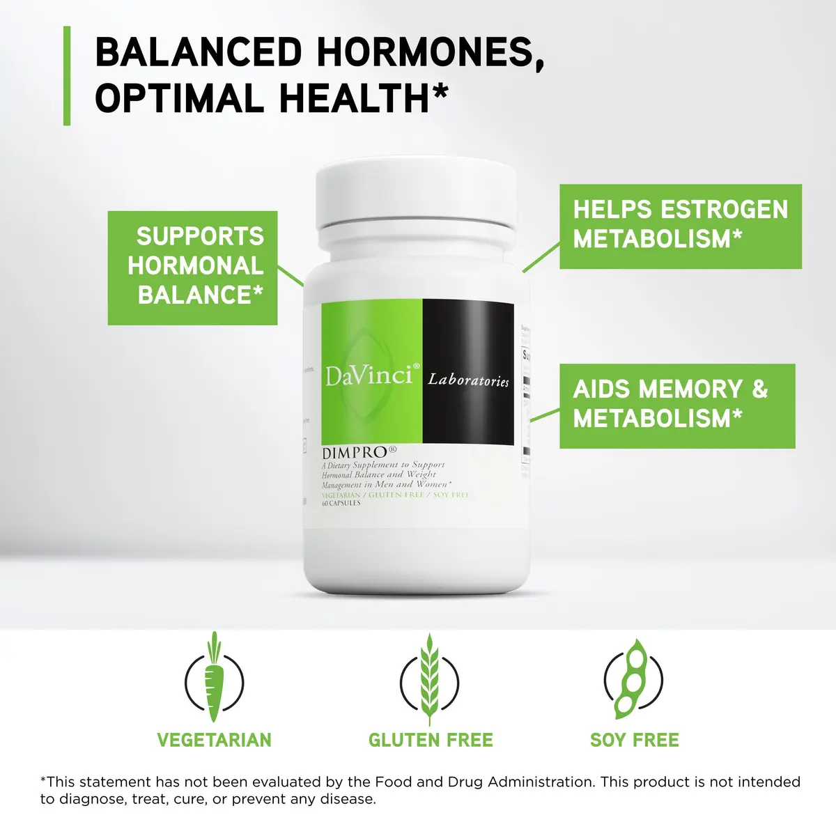 DAVINCI DimPro 60 Capsules | Hormonal Balance & Weight Support, Vegetarian - view 3