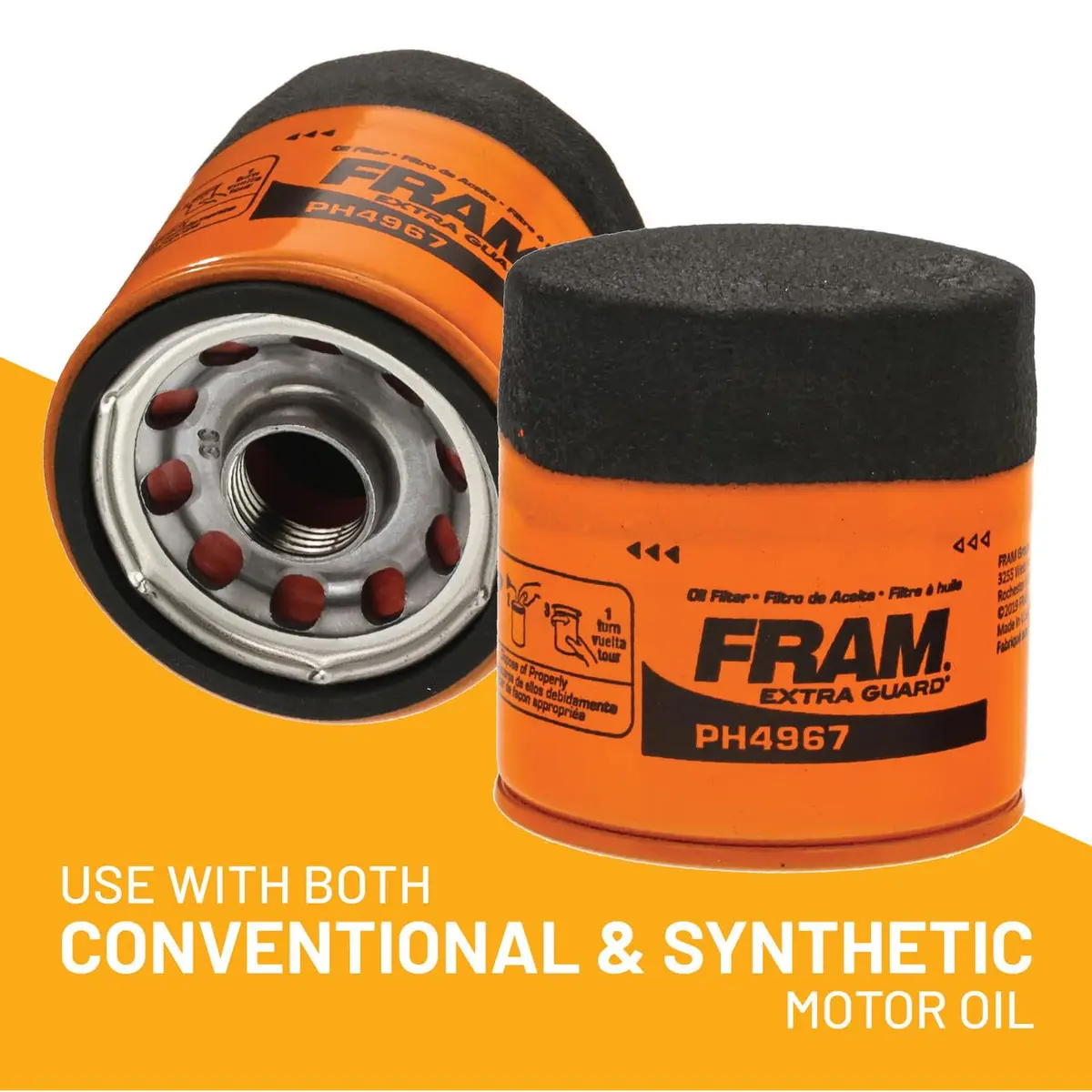 Fram EG+ PH4967P Engine Oil Filter 0.14 kg (0.3 lb) | 10K Mile Change Interval Spin-On - view 2