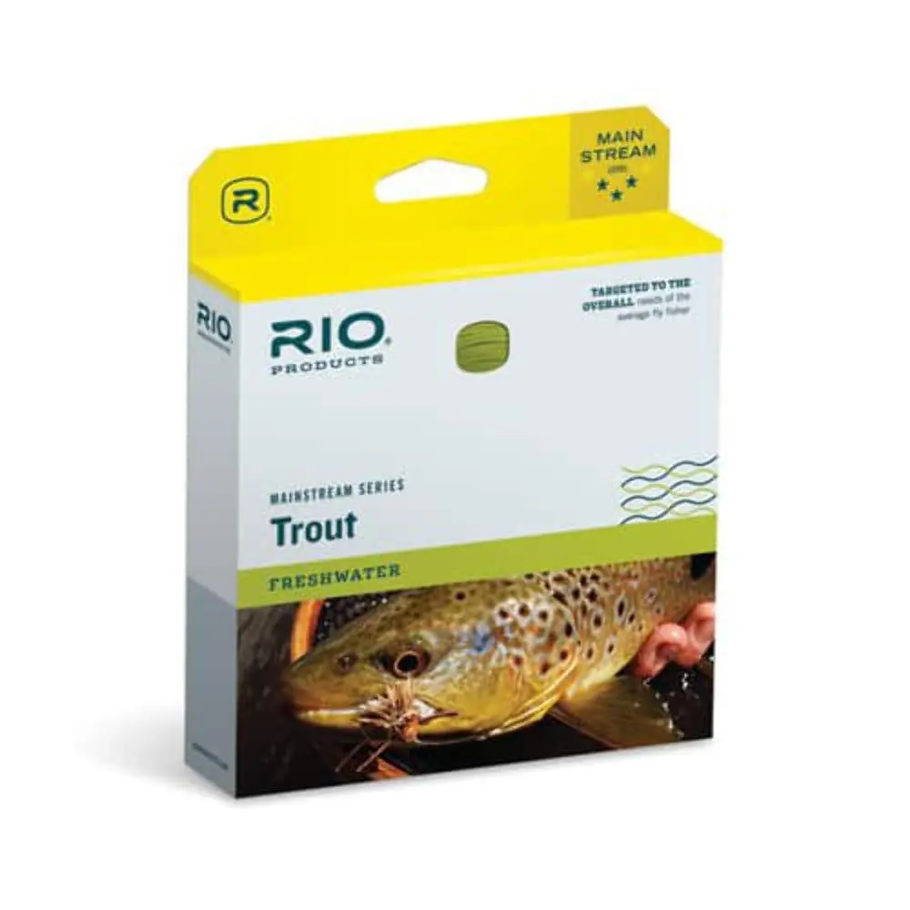 Rio Mainstream Trout Fly Fishing Line, Lemon Green, 82 ft | Optimized for Novice & Average Fly Fishers - main product image