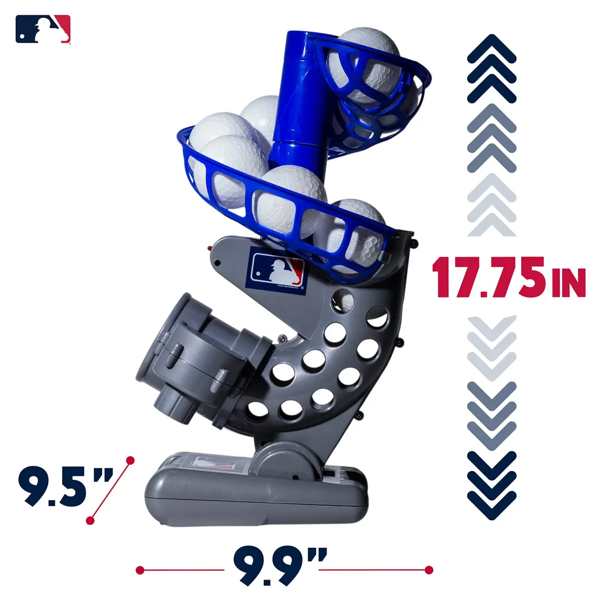 Franklin Sports MLB Pitching Machine with 6 Aero-Strike Balls | Adjustable Height & Angle - view 4