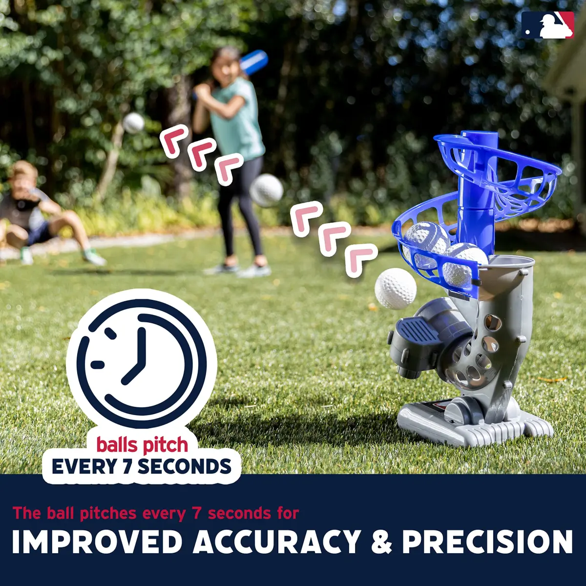 Franklin Sports MLB Pitching Machine with 6 Aero-Strike Balls | Adjustable Height & Angle - view 6