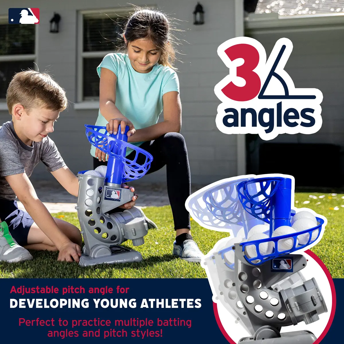 Franklin Sports MLB Pitching Machine with 6 Aero-Strike Balls | Adjustable Height & Angle - view 9