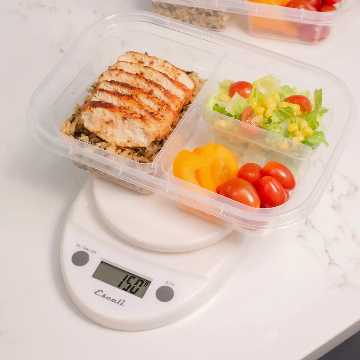 Escali Primo Digital Kitchen Scale White | Precise Weight Measuring & Portion Control (5kg/11lb) - view 5