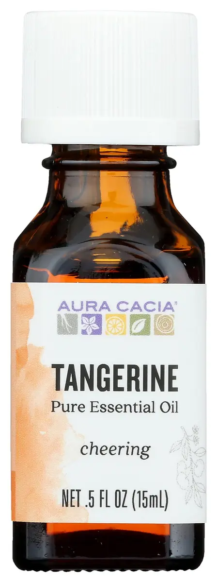 Aura Cacia Essential Oil, Tangerine, 0.5 Fl Oz | Uplifting & Refreshing Aromatherapy - main product image