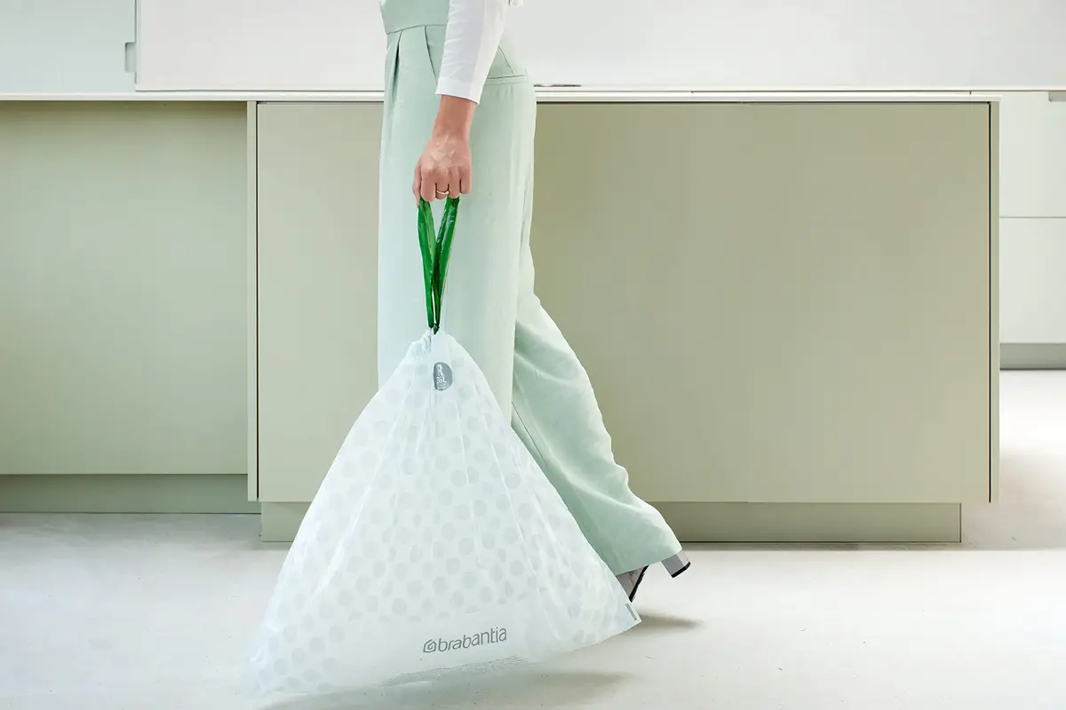 Brabantia PerfectFit Trash Bags 0.8 Gallon | Extra Strong Plastic Bin Liners with Tie Tape Handles - view 5