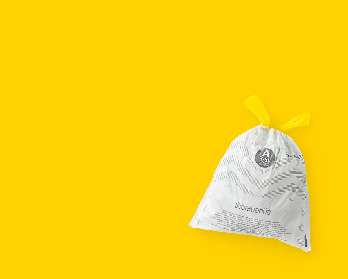 Brabantia PerfectFit Trash Bags 0.8 Gallon | Extra Strong Plastic Bin Liners with Tie Tape Handles - view 6