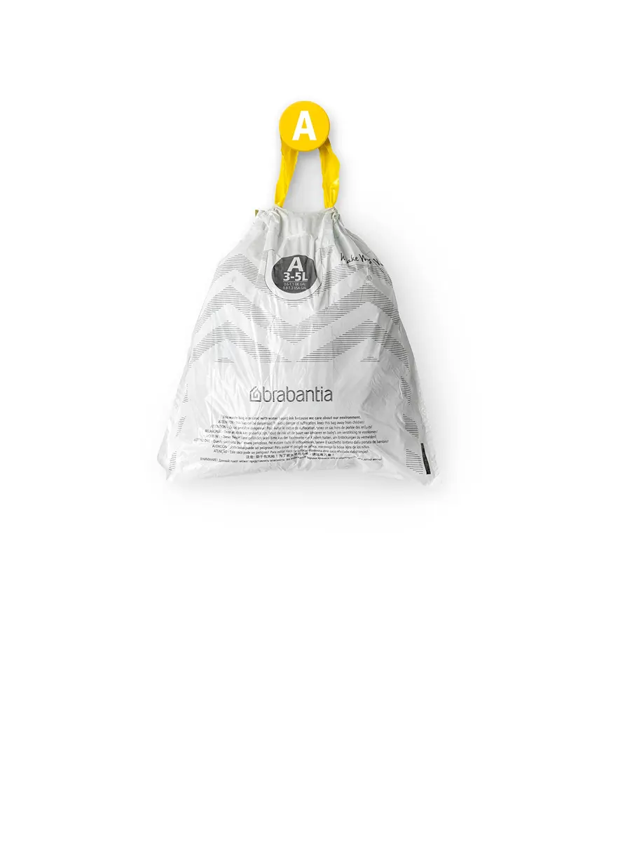 Brabantia PerfectFit Trash Bags 0.8 Gallon | Extra Strong Plastic Bin Liners with Tie Tape Handles - view 4