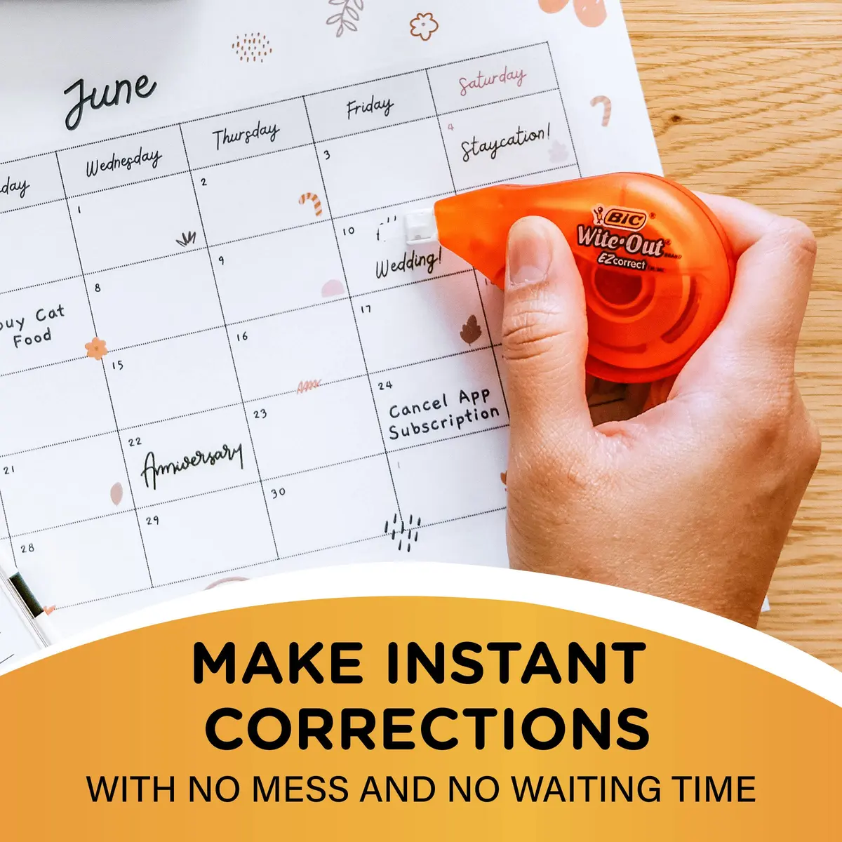 BIC Wite-Out EZ Correct Correction Tape 39.3 ft | Fast, Clean & Tear-Resistant Office & School Supply - view 5