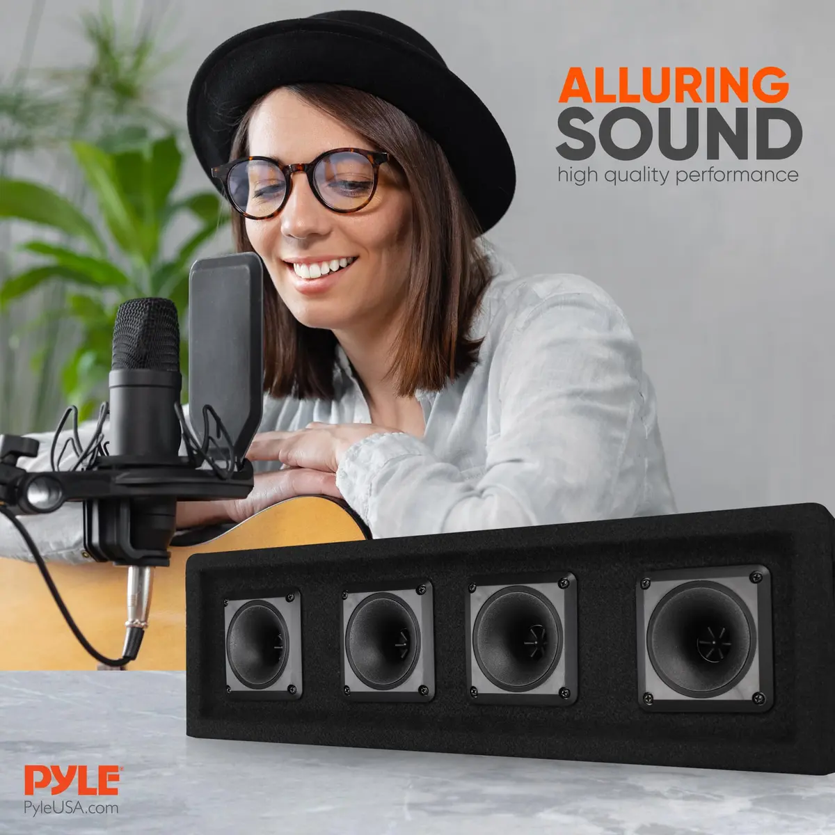 Pyle 4 Way DJ Speaker System 300W | Full Range Audio, 4 Piezo Horn Tweeters, 8 Ohm Impedance - view 7