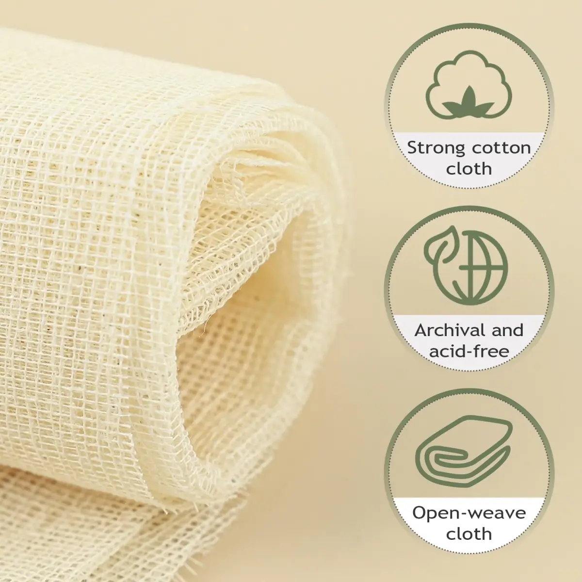 Lineco Bookbinding Super Cloth 18x30 Inch Cream | Archival Acid-Free Cotton Fabric - view 4
