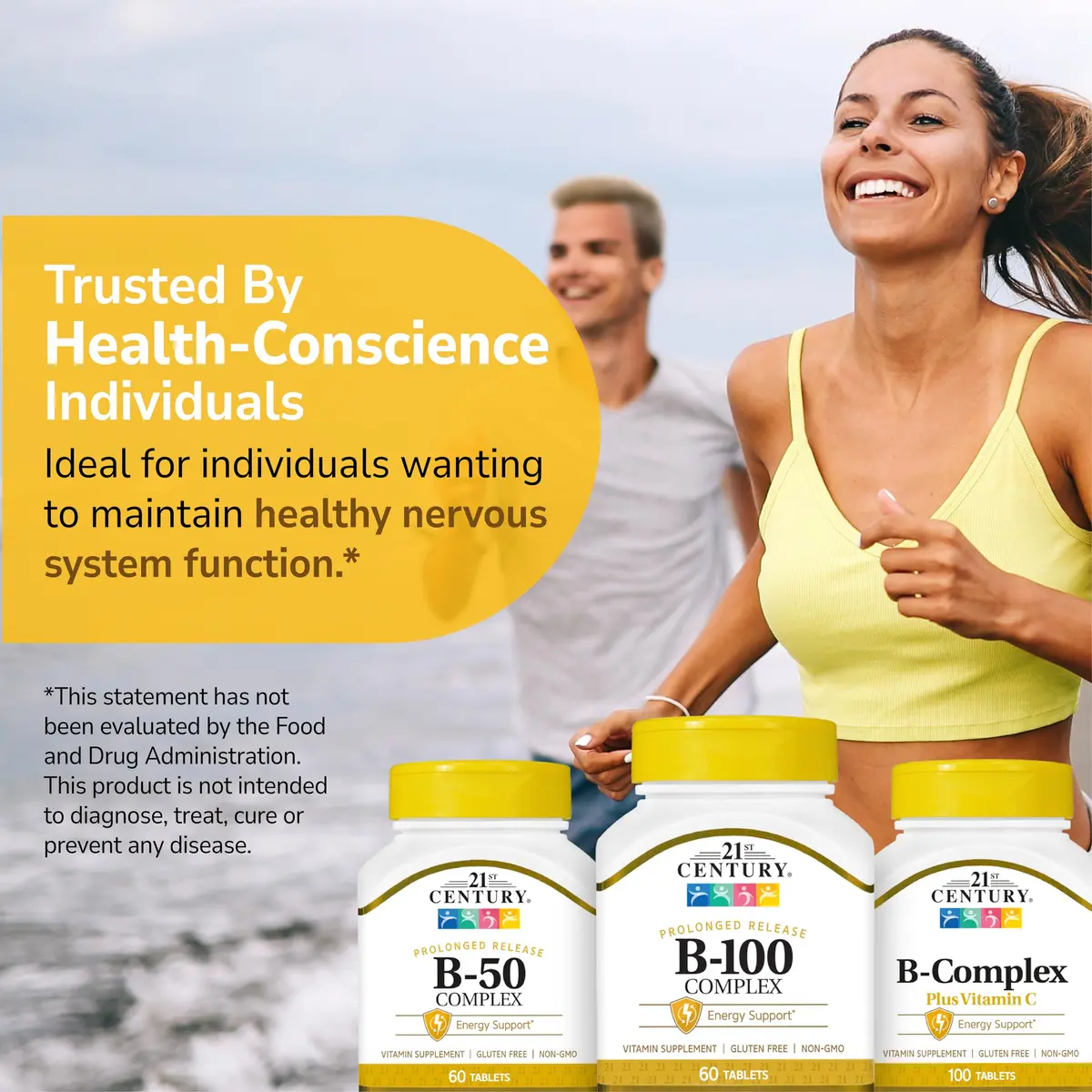 21st Century B-100 Complex Prolonged Release Tablets, Energy, 60 Count | Supports Energy & Nervous System - view 6
