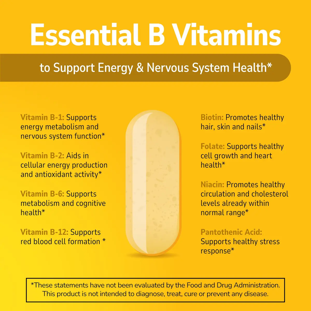 21st Century B-100 Complex Prolonged Release Tablets, Energy, 60 Count | Supports Energy & Nervous System - view 2