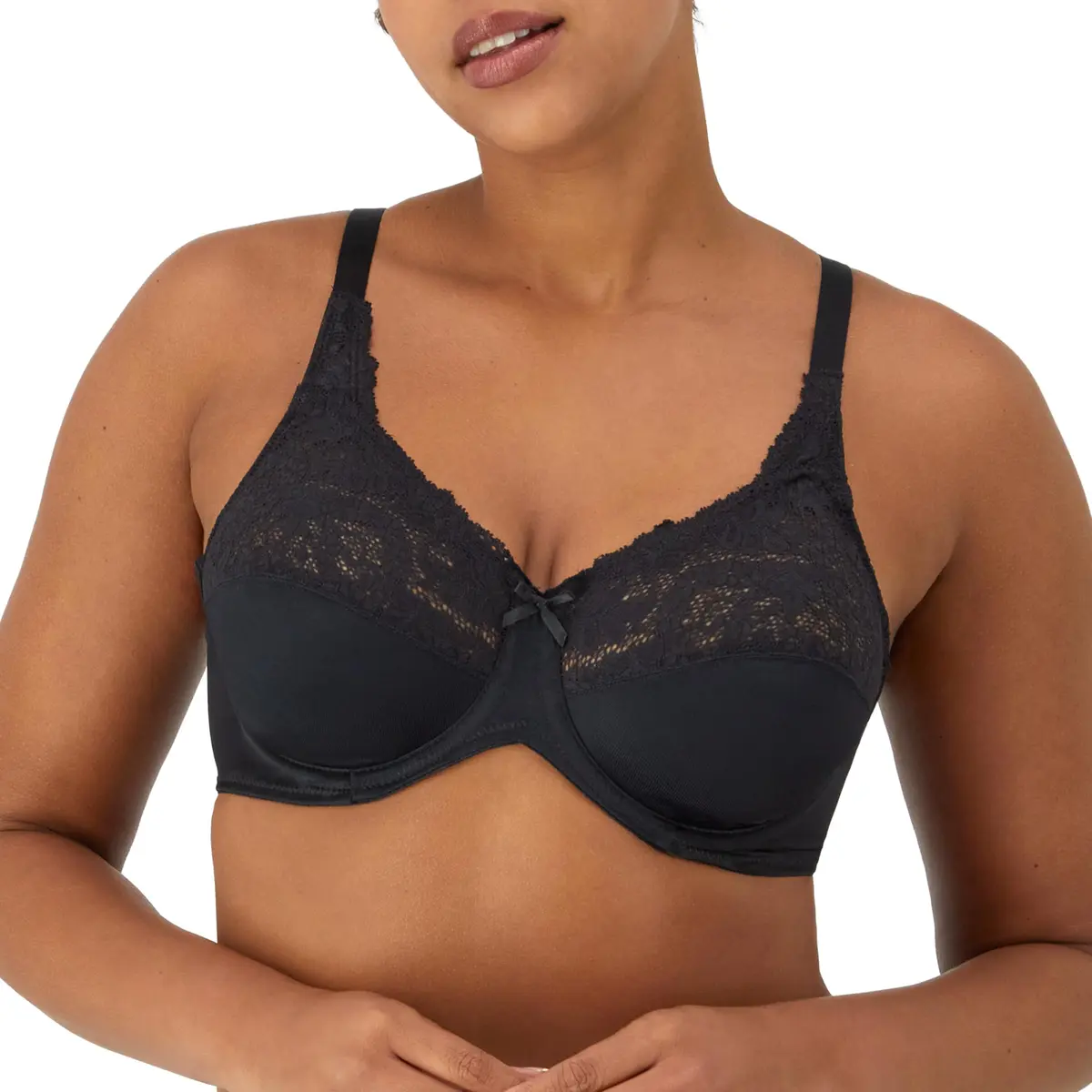 Bali Microfiber Minimizer Bra 38C | Full Coverage Support with Lace & Microfiber (70-120 chars) - main product image