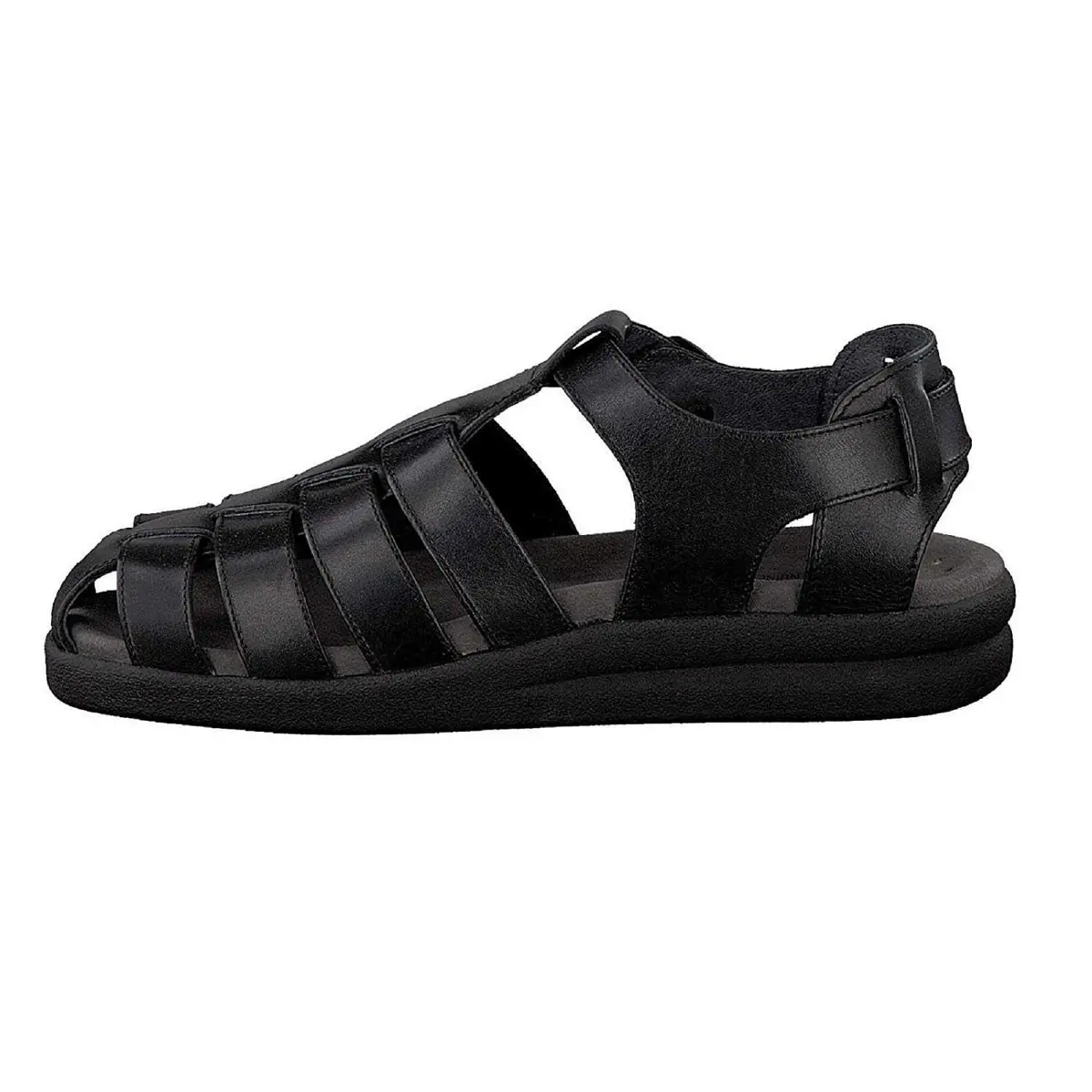 Mephisto Sam Sandals Black Leather 9 M US | Classic Comfort & Support - view 2