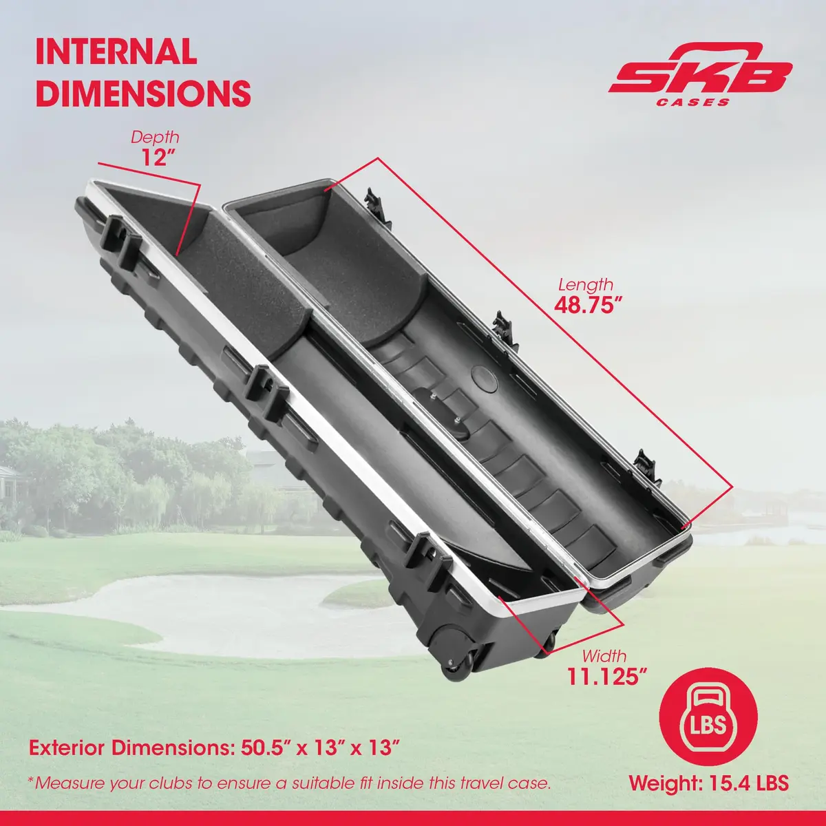 SKB Golf Travel Case 49 Inch | Heavy-Duty Impact-Resistant TSA Locking Latches - view 2