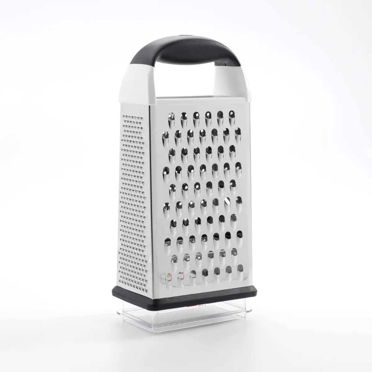 OXO Good Grips 4-Sided Box Grater with Container, Stainless Steel, Black | Grates Cheese & Vegetables - view 5