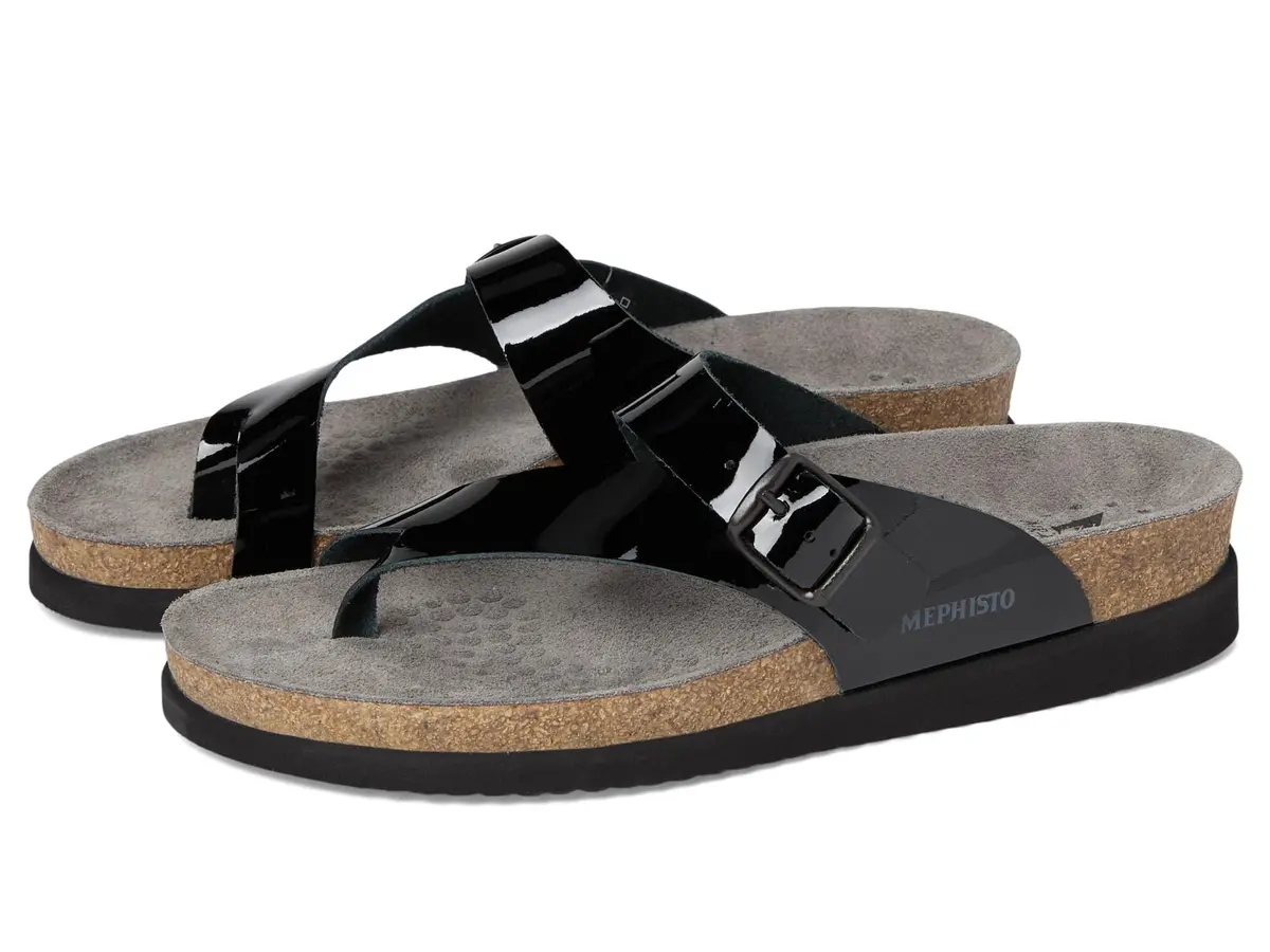 Mephisto Helen Sandals Black Patent Leather | Support & Style (70-120 chars) - main product image