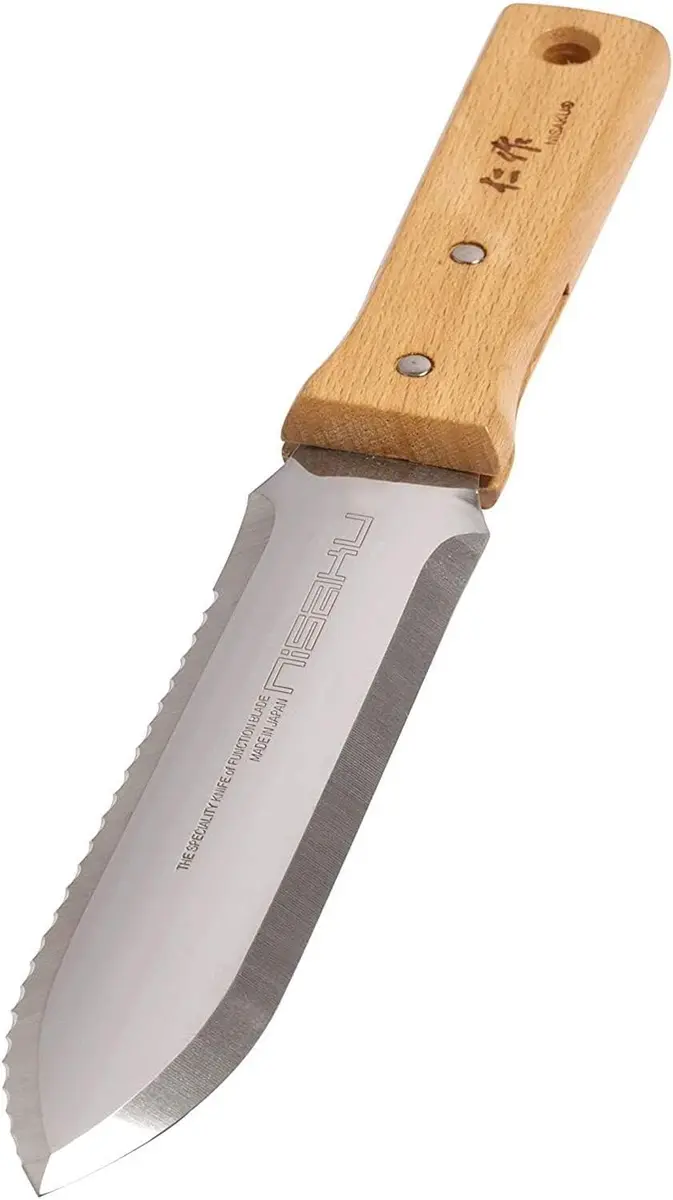 Nisaku NJP650 The Original Hori Hori Namibagata Stainless Steel Weeding Knife, 7.25-Inch Blade | Dual Edge Garden Tool for Weeding & Digging - main product image