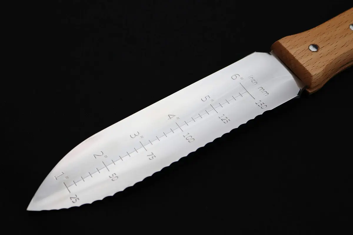 Nisaku NJP650 The Original Hori Hori Namibagata Stainless Steel Weeding Knife, 7.25-Inch Blade | Dual Edge Garden Tool for Weeding & Digging - view 2