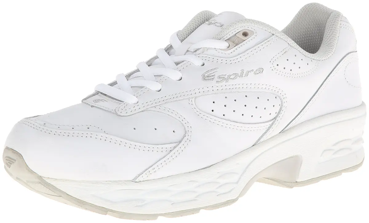 Spira Classic Leather Walking Shoe, White/White, 12.5 Wide | Energy Return & Comfort - main product image