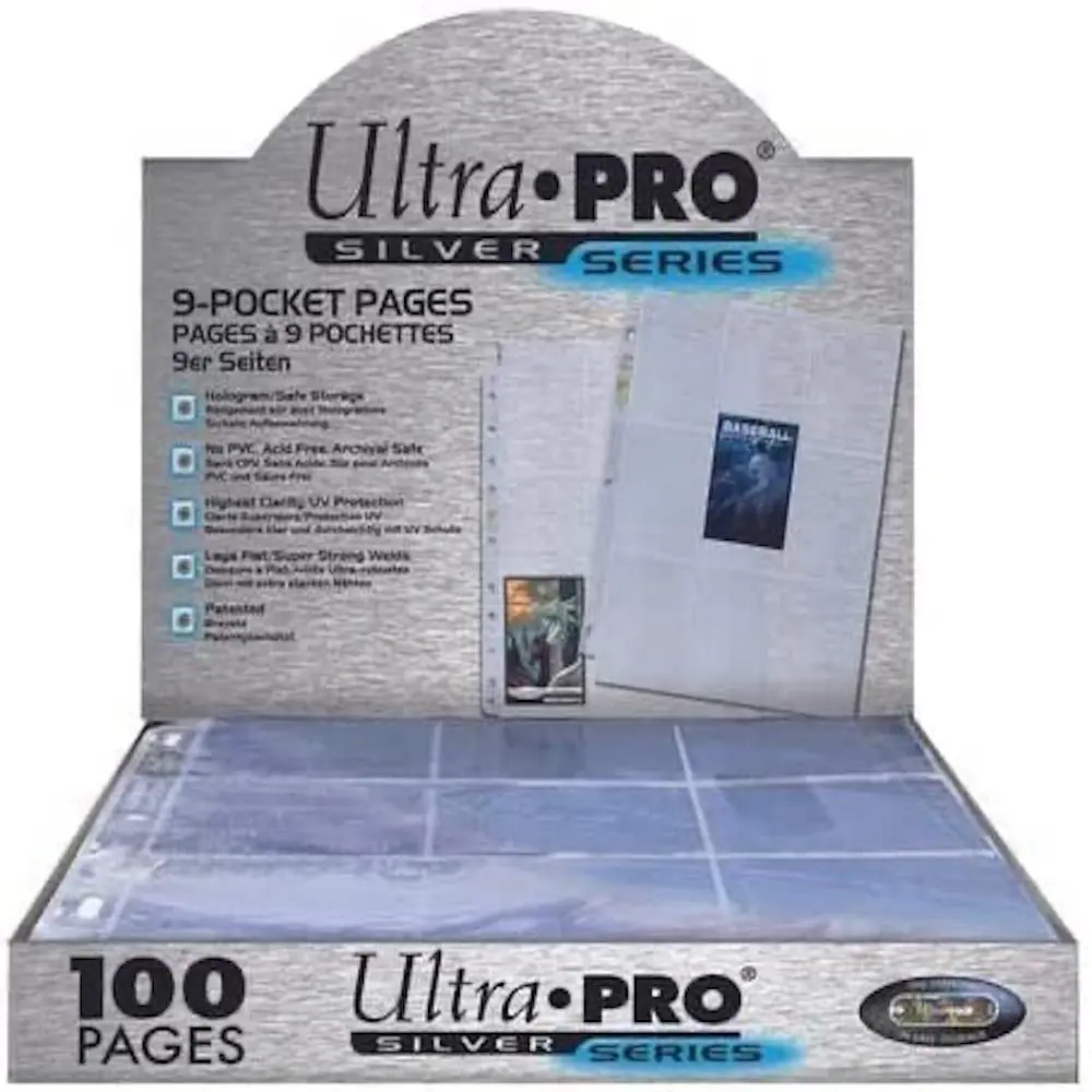Ultra PRO 11-Hole Punch 9-Pocket Pages Silver Series | Acid-Free, UV Protected, 100 Pages - main product image