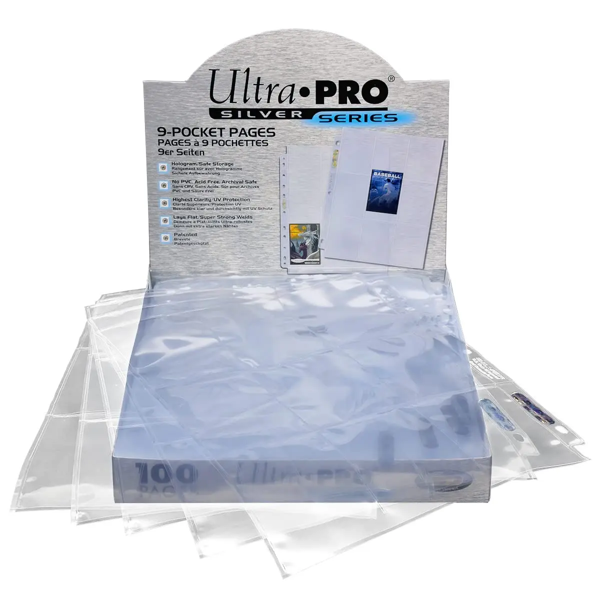Ultra PRO 11-Hole Punch 9-Pocket Pages Silver Series | Acid-Free, UV Protected, 100 Pages - view 5