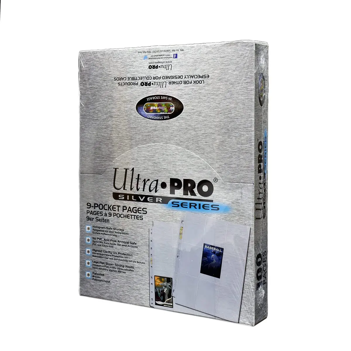 Ultra PRO 11-Hole Punch 9-Pocket Pages Silver Series | Acid-Free, UV Protected, 100 Pages - view 2