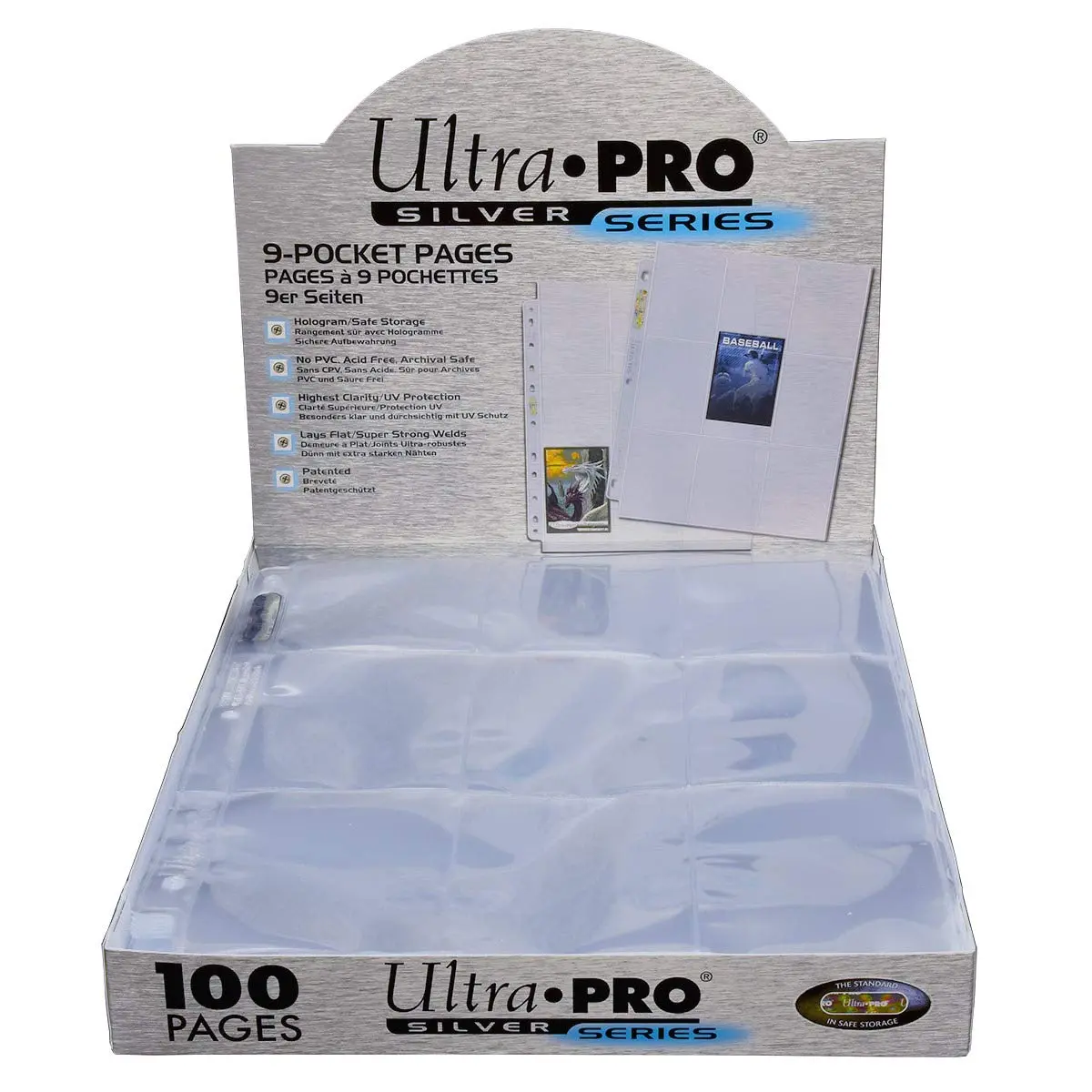 Ultra PRO 11-Hole Punch 9-Pocket Pages Silver Series | Acid-Free, UV Protected, 100 Pages - view 3