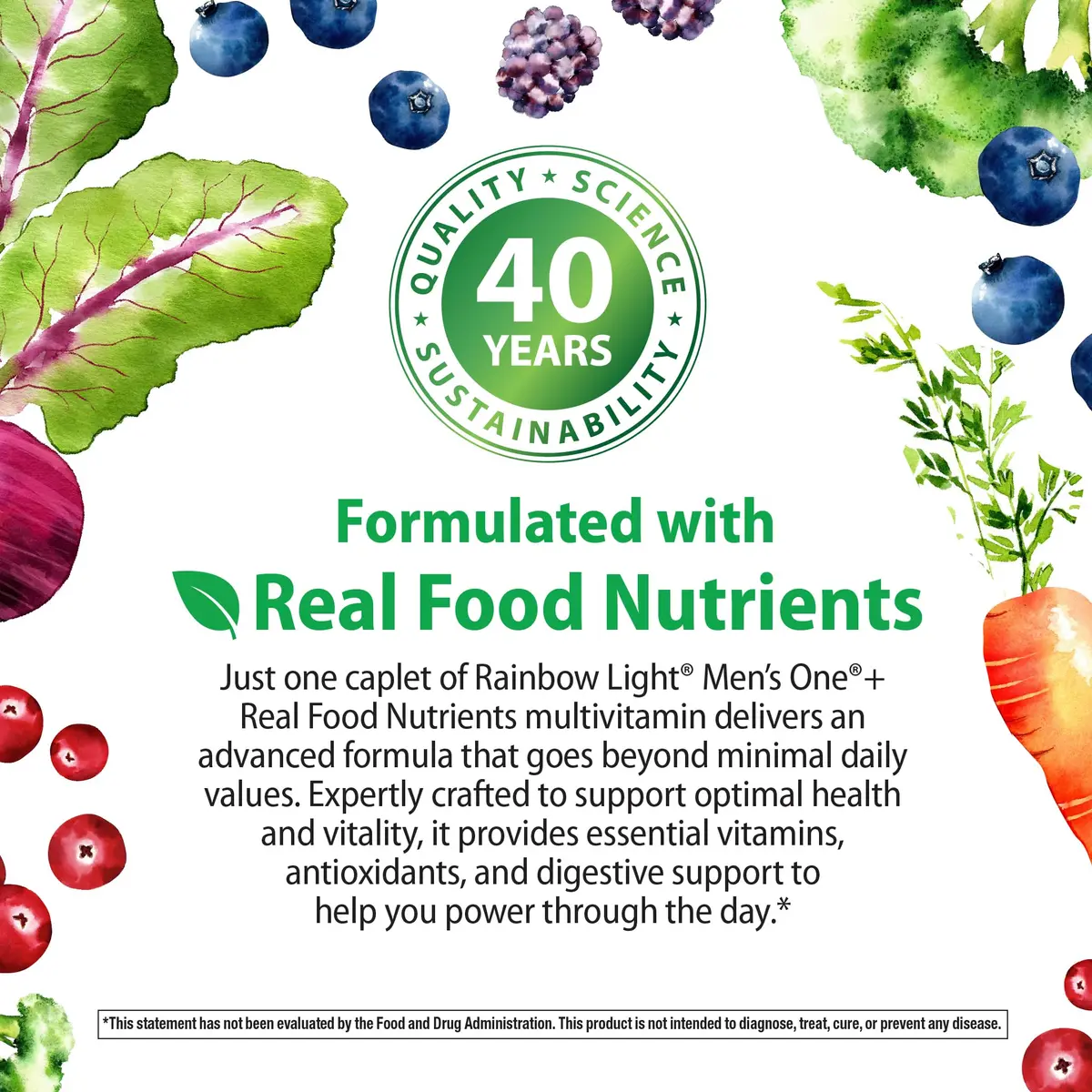 Rainbow Light Mens Multivitamin One + | 150 Caplets | Supports Energy & Vitality - view 6