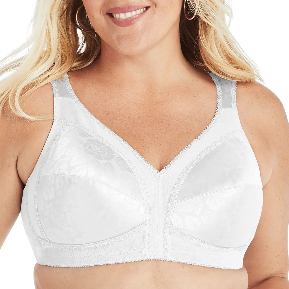 PLAYTEX Womens 18 Hour Original Comfort Strap Full Coverage Us4693, Available in Single and 2-Packs Bras, White, 42C US - main product image