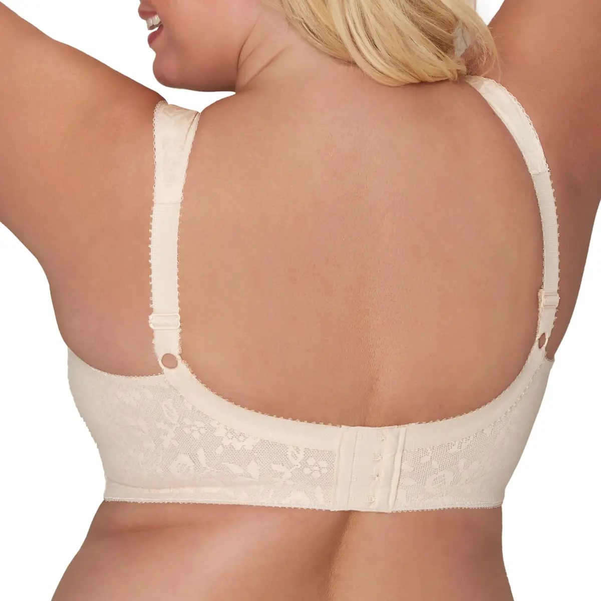 PLAYTEX Womens 18 Hour Comfort-strap Wireless Bra, Full-coverage With 4-way Trusupport, Single & 2-pack Bras, Natural Beige, 34DD US - view 2