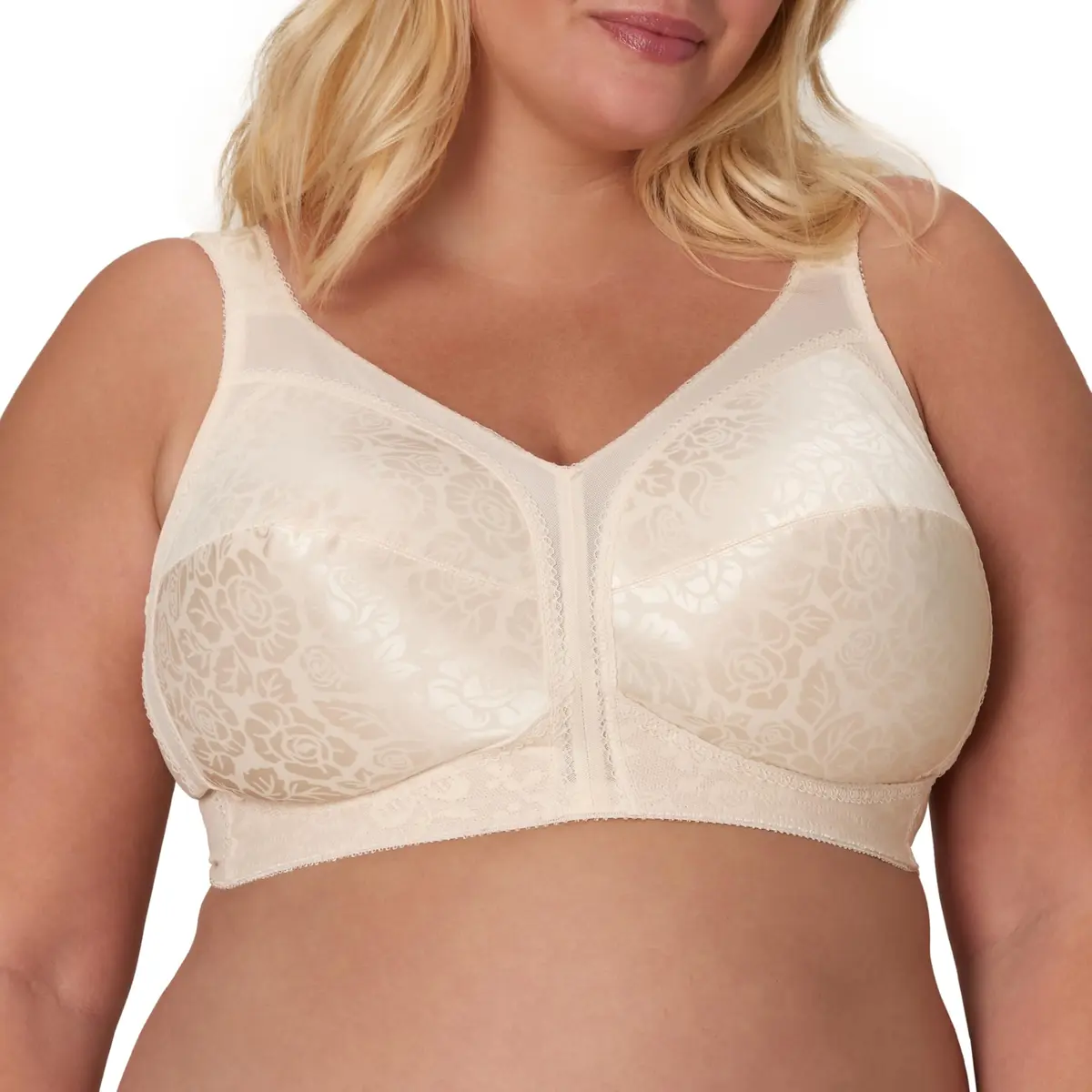 PLAYTEX Womens 18 Hour Comfort-strap Wireless Bra, Full-coverage With 4-way Trusupport, Single & 2-pack Bras, Natural Beige, 40D US - main product image