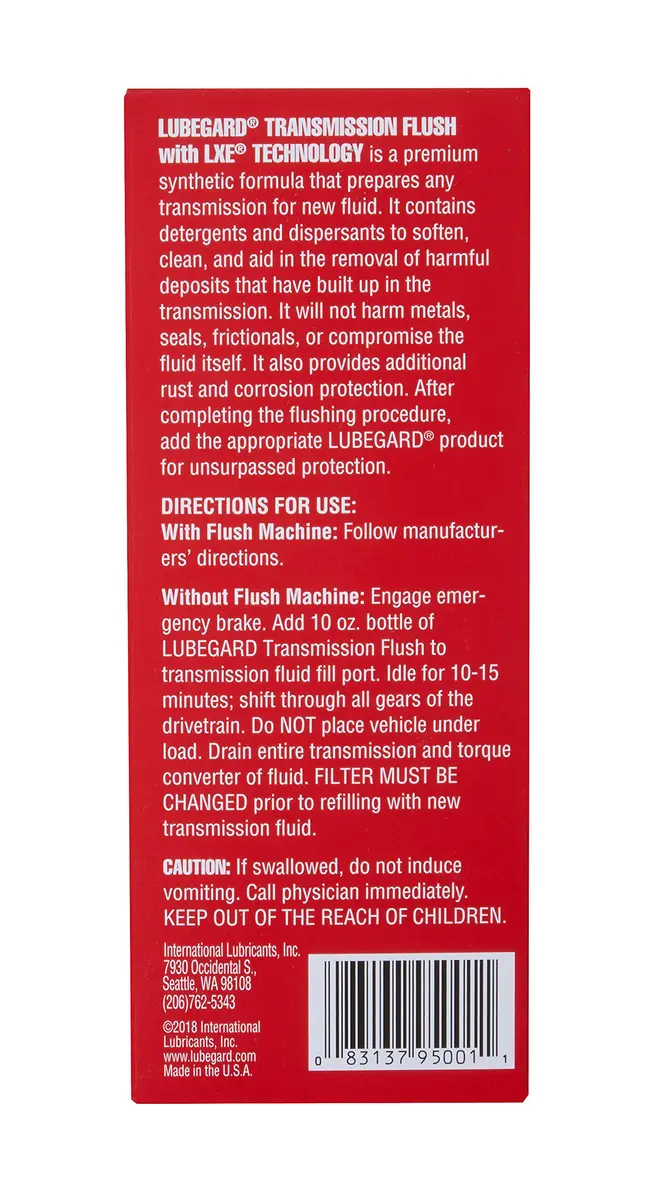 Lubegard 95001 Transmission Flush 296ml (10 fl oz) | Cleans Varnish Deposits Safely - view 2